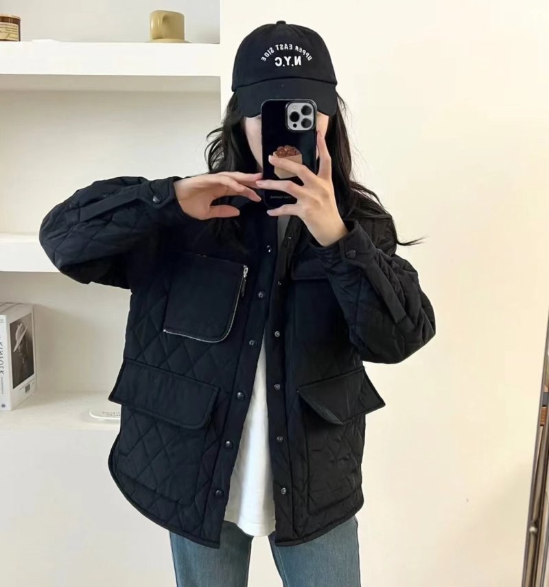 Black Utility Shirt Jacket with Chest Pockets view