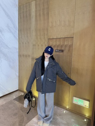 Charcoal Oversized Wool Blend Jacket view 3