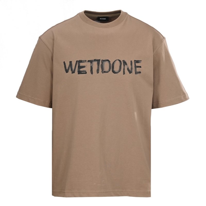 We11done Logo T-Shirt Beige view