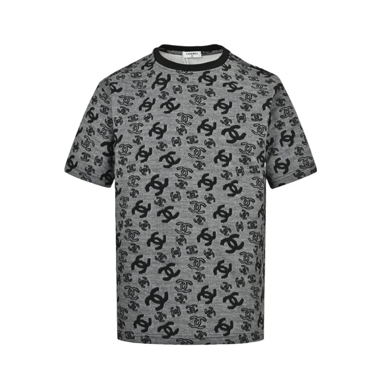 Chanel Monogram Logo Grey T-Shirt view