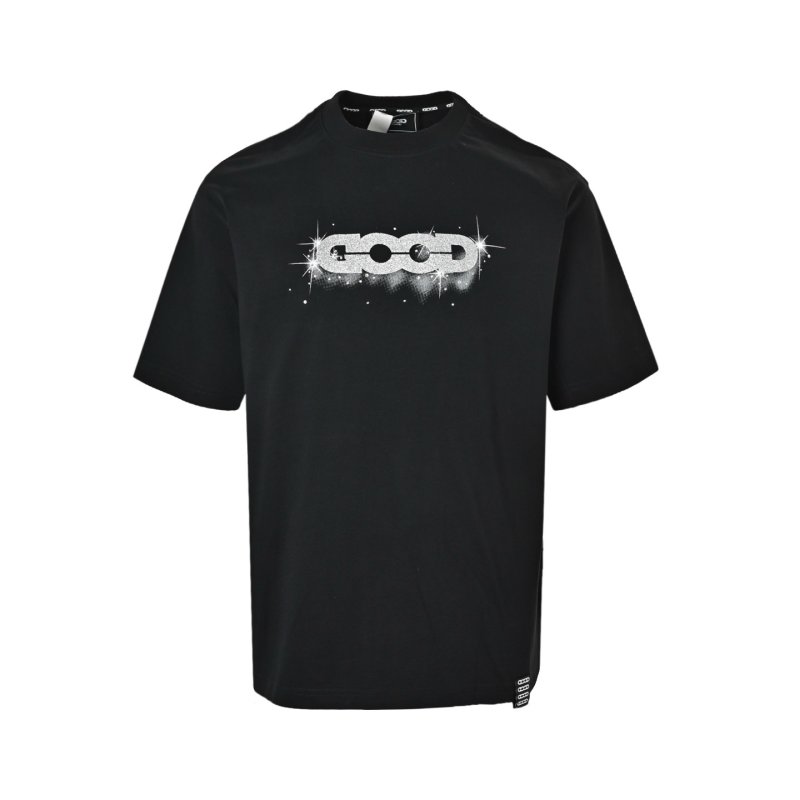 HoodBrand Lightning Graphic Black T-Shirt view