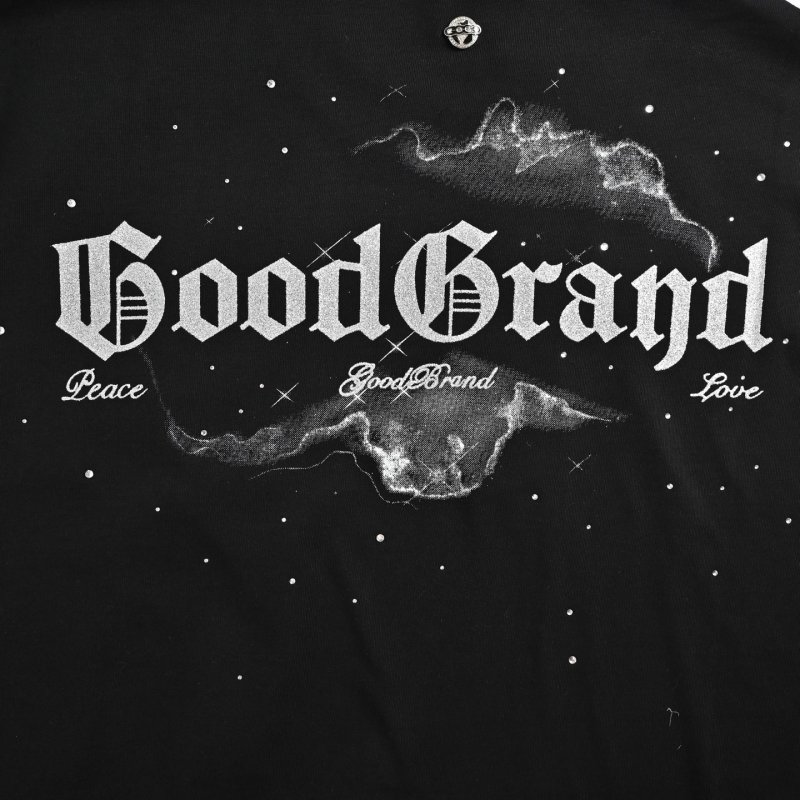 HoodBrand Lightning Graphic Black T-Shirt view