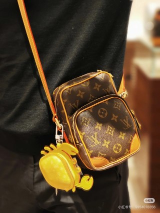 Louis Vuitton Monogram Crossbody Bag with Yellow Charm