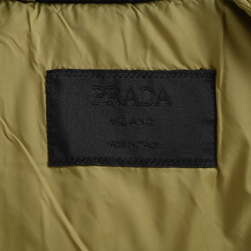 Black Puffer Down Jacket with Gold Trim view