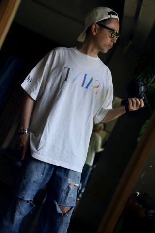 Colorful Logo Graphic White T-Shirt view 3