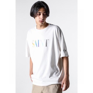 Colorful Logo Graphic White T-Shirt view 9