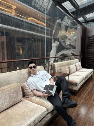 Burberry White Polo Shirt with Chest Pocket view 9