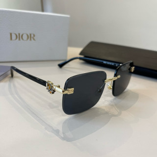 Dior Rimless Black Gold Sunglasses