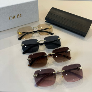 Dior Rimless Black Gold Sunglasses view 11