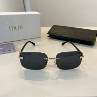 Dior Rimless Black Gold Sunglasses view 2