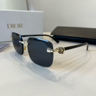 Dior Rimless Black Gold Sunglasses view 3