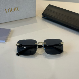 Dior Rimless Black Gold Sunglasses view 4