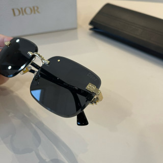Dior Rimless Black Gold Sunglasses view 6