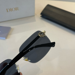 Dior Rimless Black Gold Sunglasses view 7