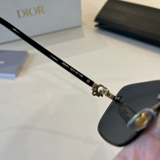 Dior Rimless Black Gold Sunglasses view 10