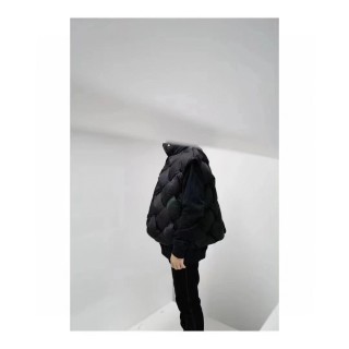 Black Puffy Sleeveless Down Vest Jacket view 9