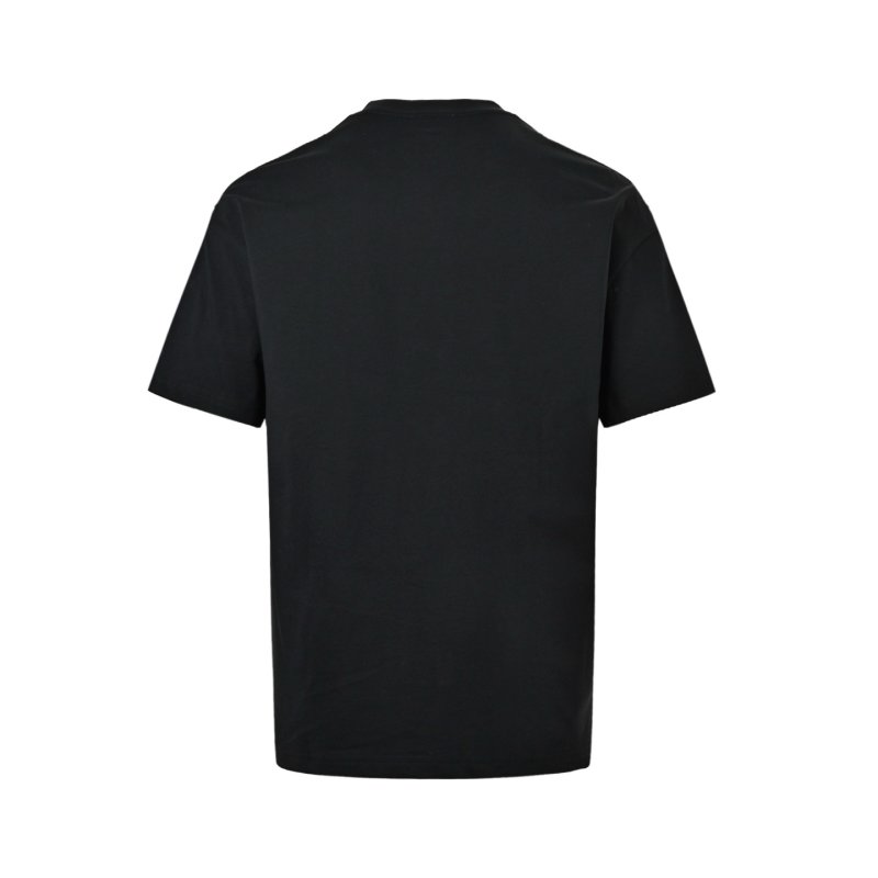 Black Short Sleeve T-Shirt with Red Chest Stripe view