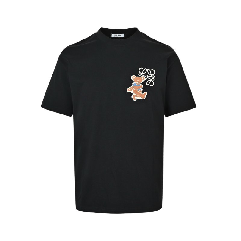Black Bear Embroidered Short Sleeve T-Shirt view