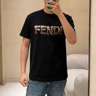 Fendi Gold Logo Black T-Shirt view 2