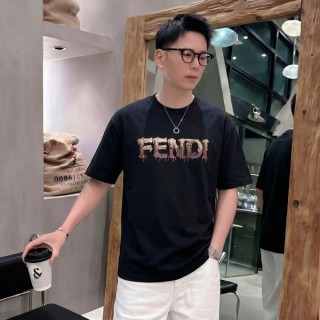 Fendi Gold Logo Black T-Shirt view 5