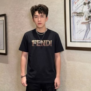 Fendi Gold Logo Black T-Shirt view 6