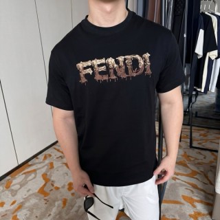 Fendi Gold Logo Black T-Shirt view 7
