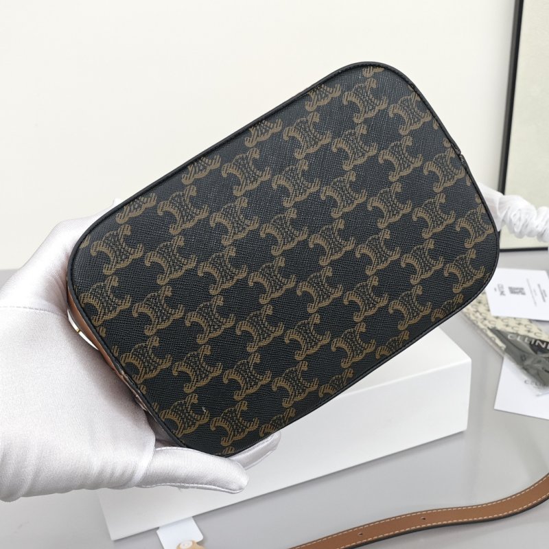 Celine Triomphe Bucket Bag Brown view