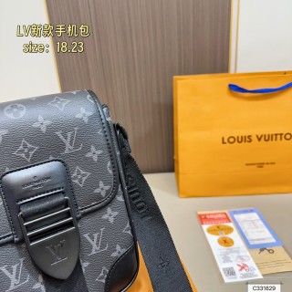 Louis Vuitton Monogram Canvas Shoulder Bag - Grey view 3