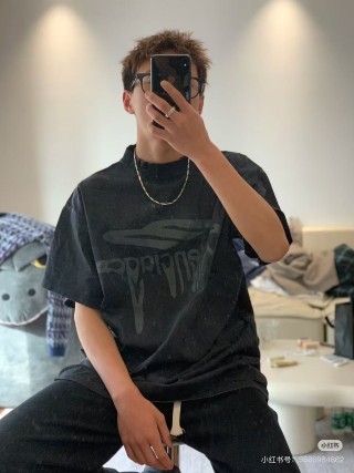 Black Oversized Graphic Short Sleeve T-Shirt view 4