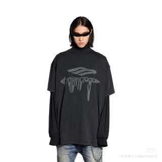 Black Oversized Graphic Short Sleeve T-Shirt view 6