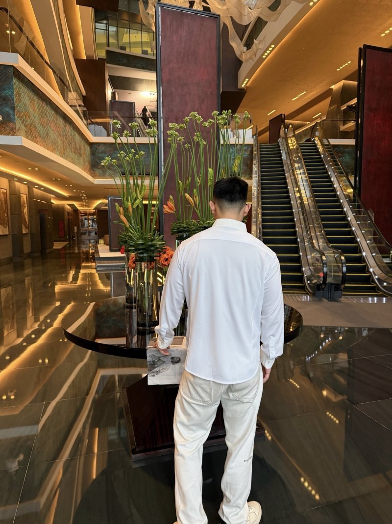 Loro Piana White Button-Down Oxford Shirt view