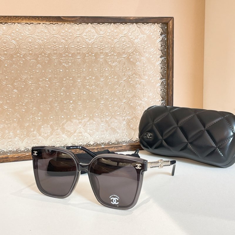 Chanel Model 5558 Square Sunglasses - Black