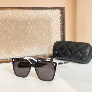 Chanel Model 5558 Square Sunglasses - Black view 6