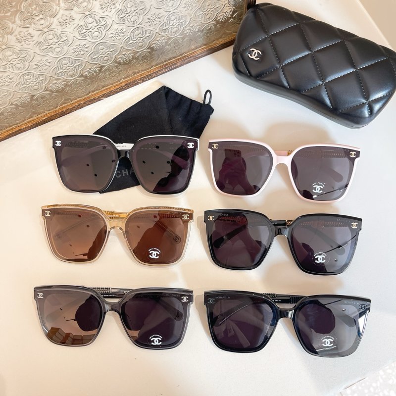 Chanel Model 5558 Square Sunglasses - Black view