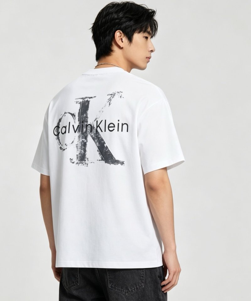 Calvin Klein White Monogram Logo T-Shirt view
