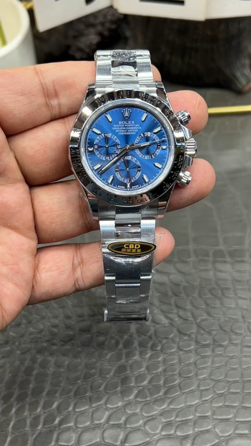Rolex Daytona 40mm Chronograph Blue Dial Steel Watch