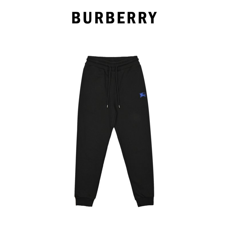 Burberry Black Jogger Pants with EKD Emblem view
