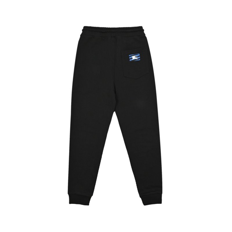 Burberry Black Jogger Pants with EKD Emblem view