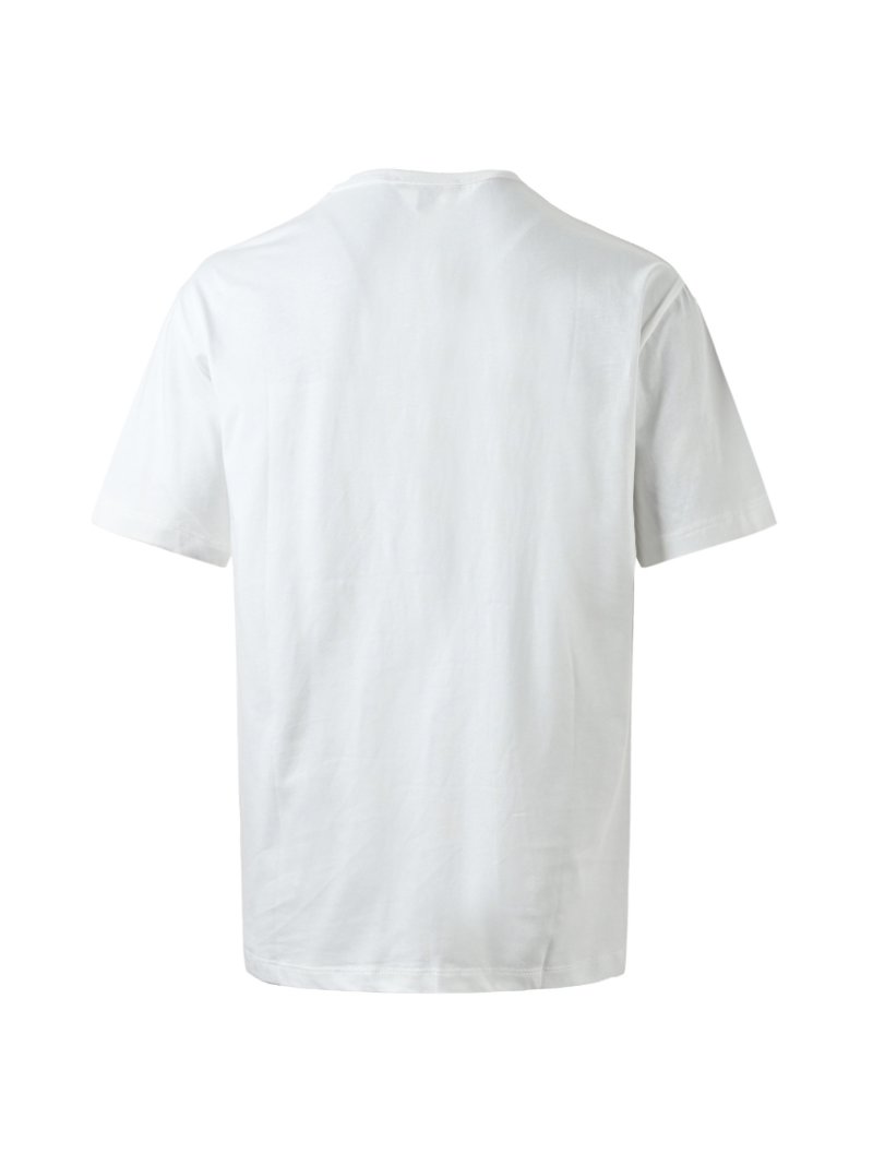 White Oversized Short Sleeve T-Shirt with Logo Print view