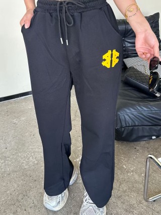 Burberry Black Monogram Logo Jogger Pants view 3