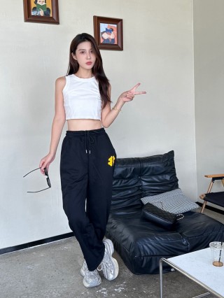 Burberry Black Monogram Logo Jogger Pants view 6