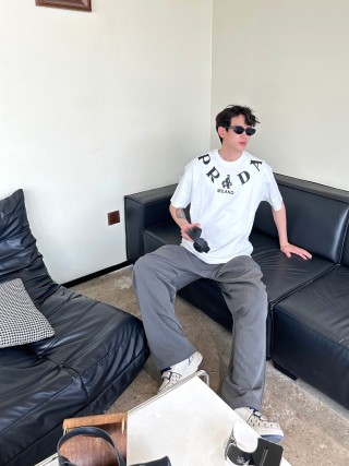 Prada Milano White Graphic T-Shirt view 5