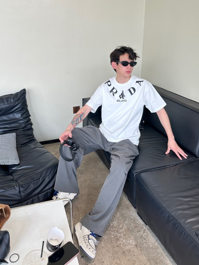 Prada Milano White Graphic T-Shirt view