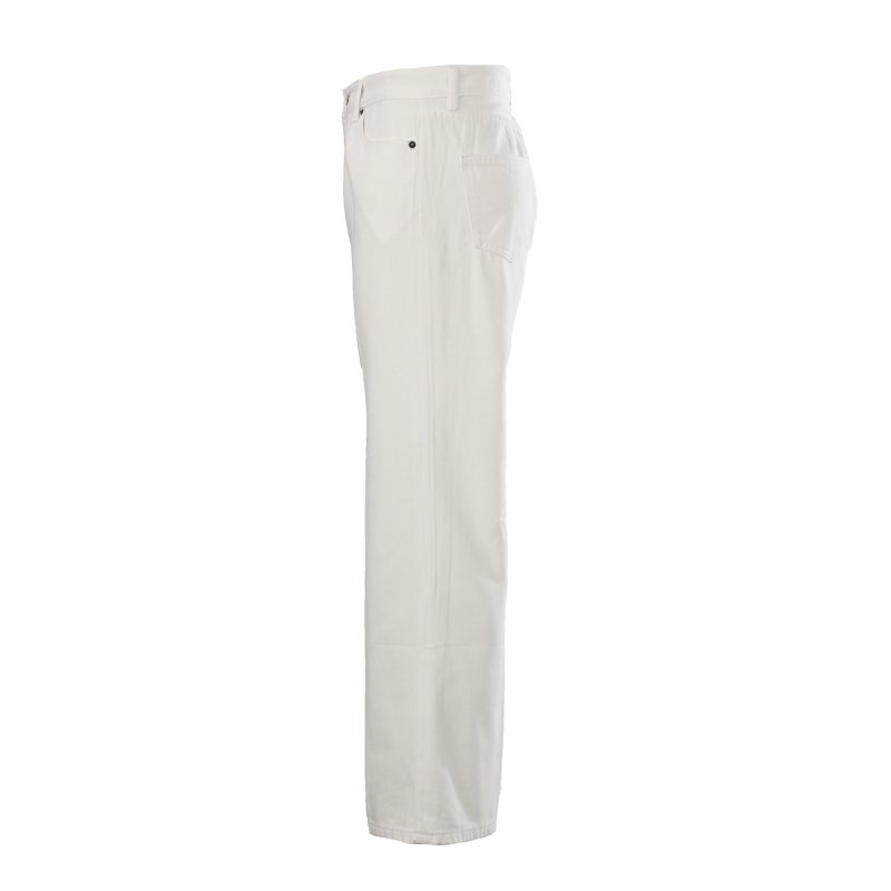 Premium Cream White Straight-Fit Denim Jeans view