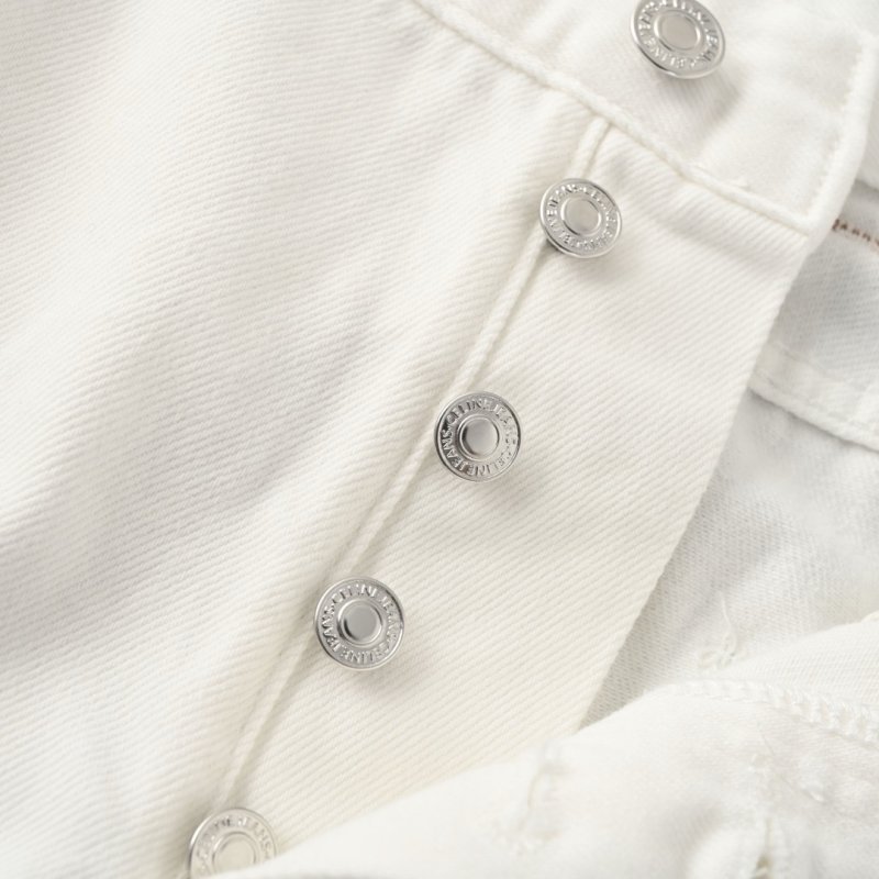 Premium Cream White Straight-Fit Denim Jeans view
