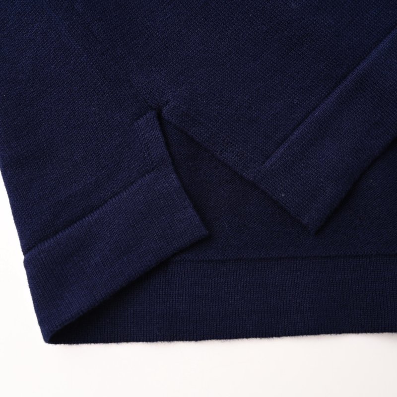Navy Blue Polo Collar Short Sleeve T-Shirt with White Trim view