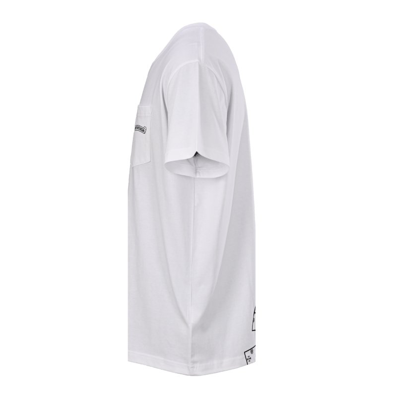 White Short Sleeve T-Shirt with Graphic Back Print view