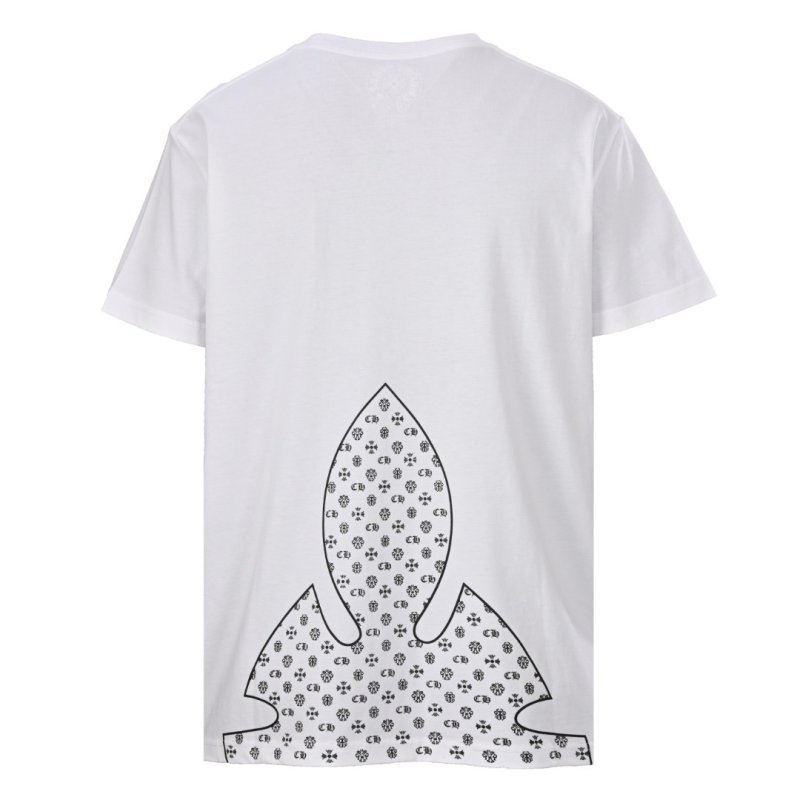 White Short Sleeve T-Shirt with Graphic Back Print view