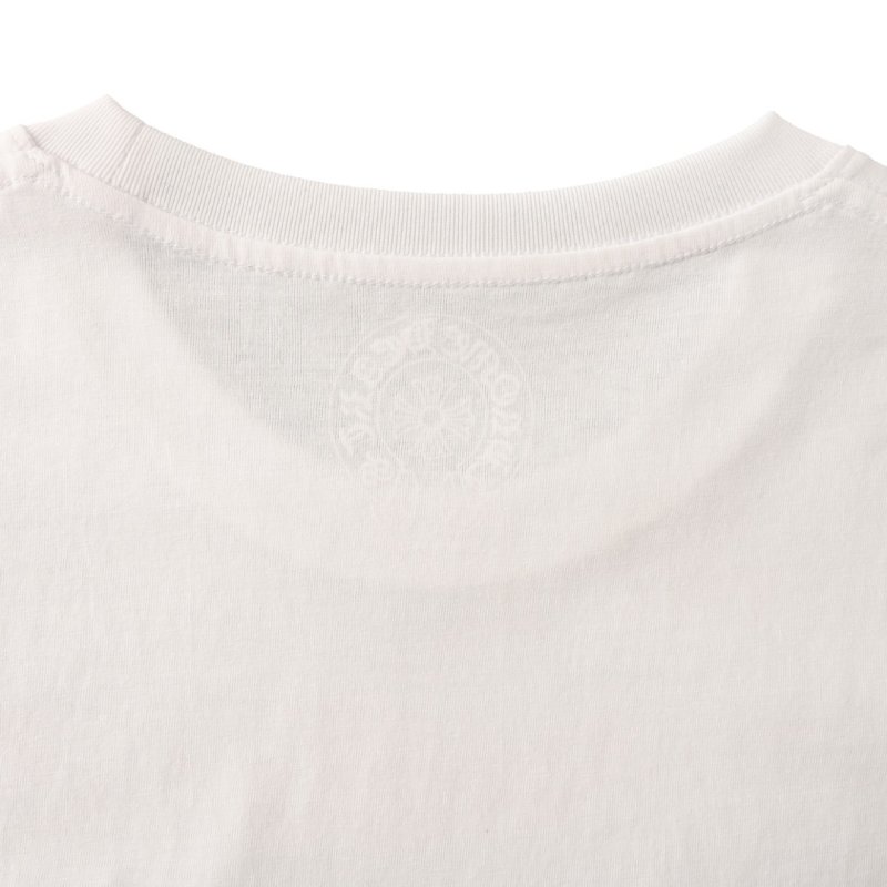White Short Sleeve T-Shirt with Graphic Back Print view