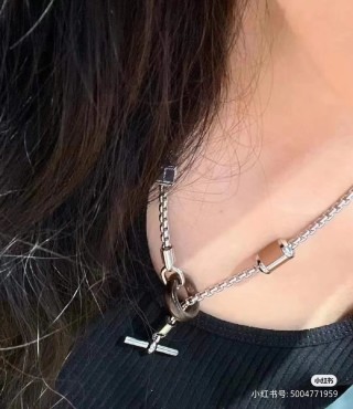 Hermès Meli Melo Buffalo Horn Silver-Tone Chain Necklace view 6